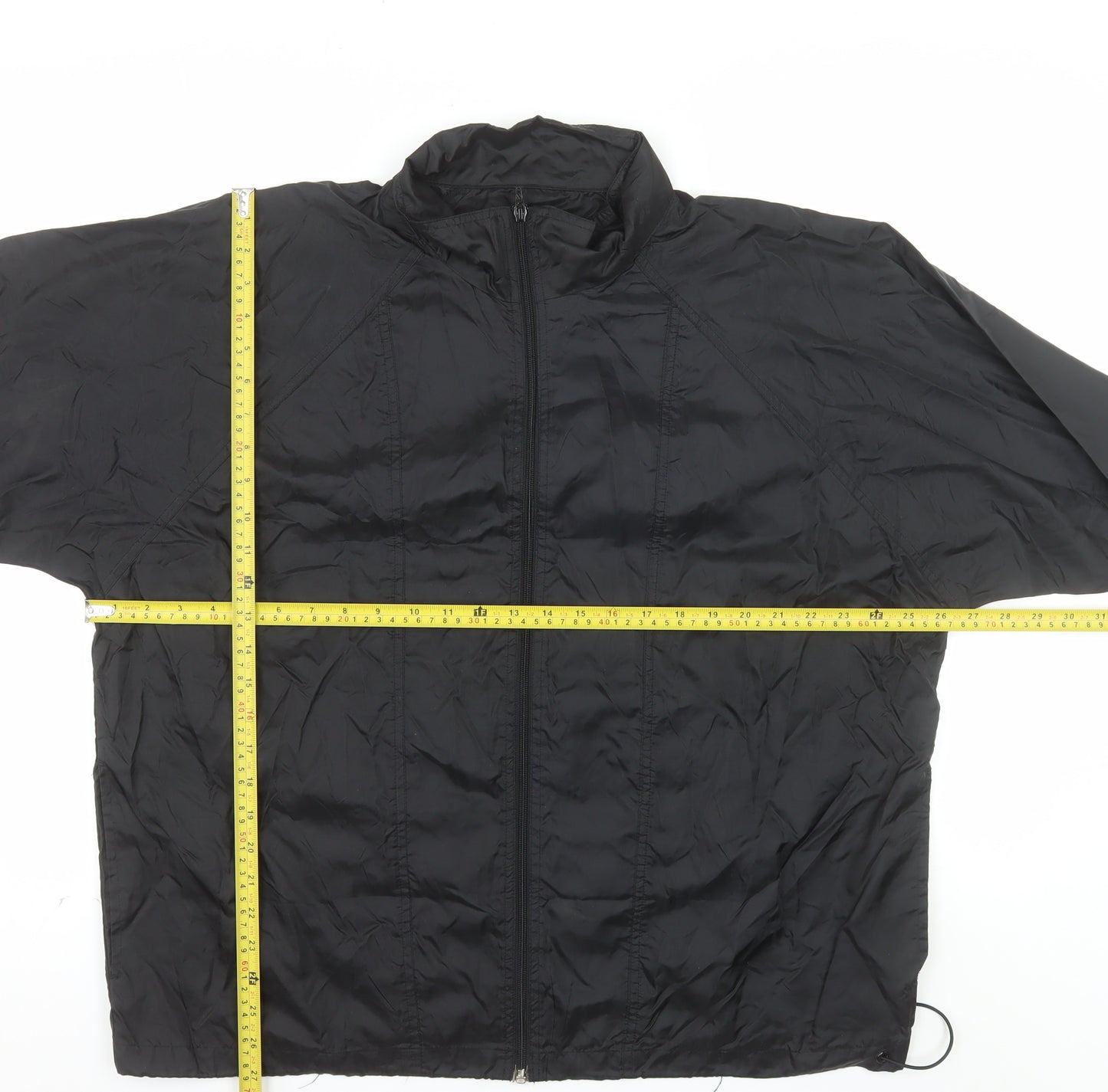 Healthy Attitude Men's Black XL Windbreaker Nylon Jacket