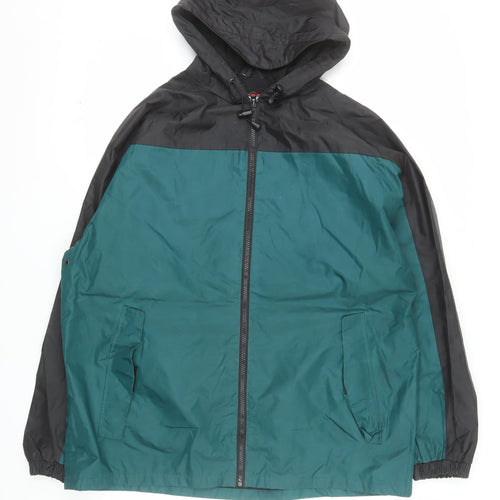 Viking Men’s Green Black XL Windbreaker Hooded Jacket