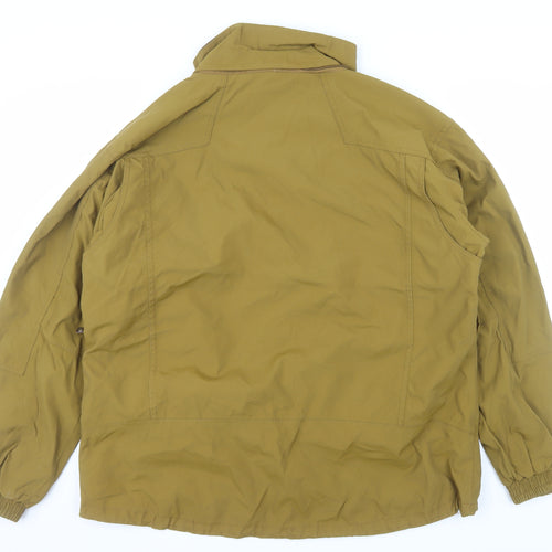 Ice Blue Men’s Brown L Water-Resistant Hooded Winter Parka Jacket