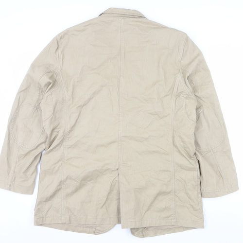 Duluth Trading Co Men's Beige Cotton Work Blazer Jacket L