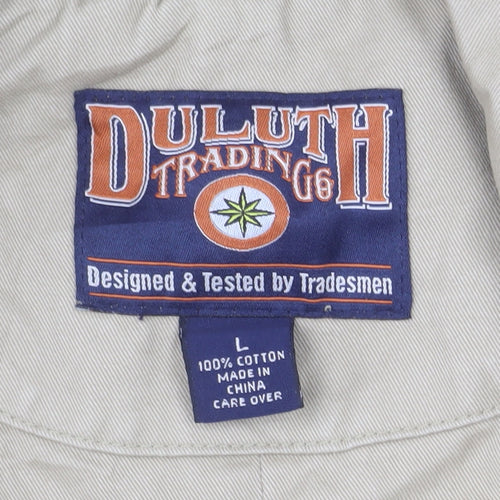 Duluth Trading Co Men's Beige Cotton Work Blazer Jacket L