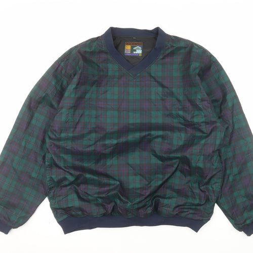 Forrester’s Men’s Green Check Pullover Quilted Sweatshirt L Outdoor