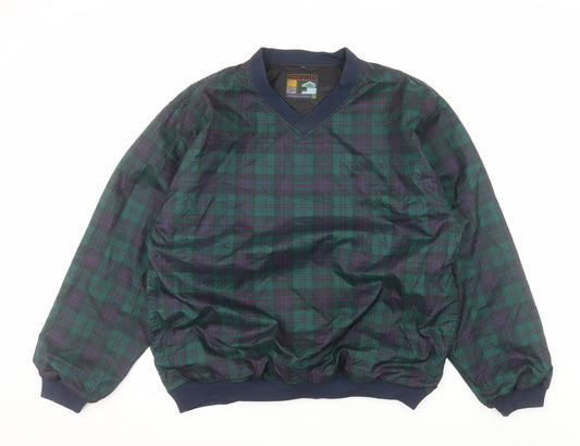 Forrester’s Men’s Green Check Pullover Quilted Sweatshirt L Outdoor