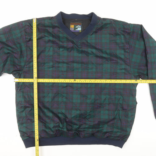 Forrester’s Men’s Green Check Pullover Quilted Sweatshirt L Outdoor