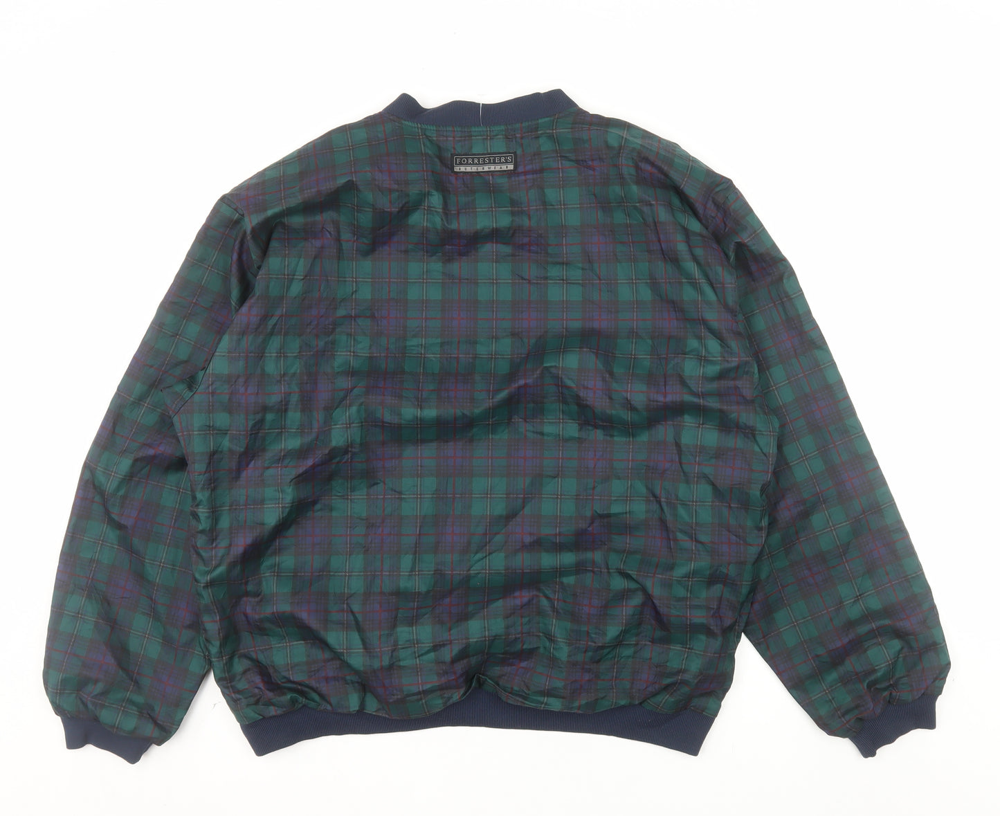 Forrester’s Men’s Green Check Pullover Quilted Sweatshirt L Outdoor