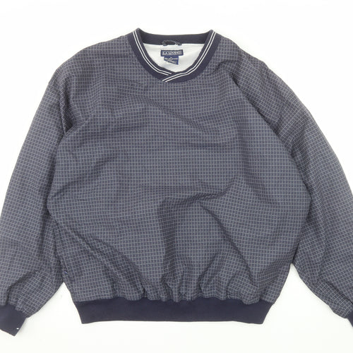 LA Loving Men's Blue XL Check Pullover Sweatshirt