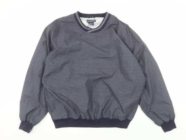 LA Loving Men's Blue XL Check Pullover Sweatshirt