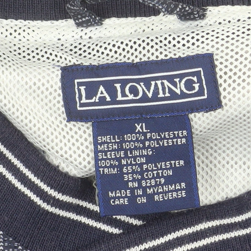 LA Loving Men's Blue XL Check Pullover Sweatshirt
