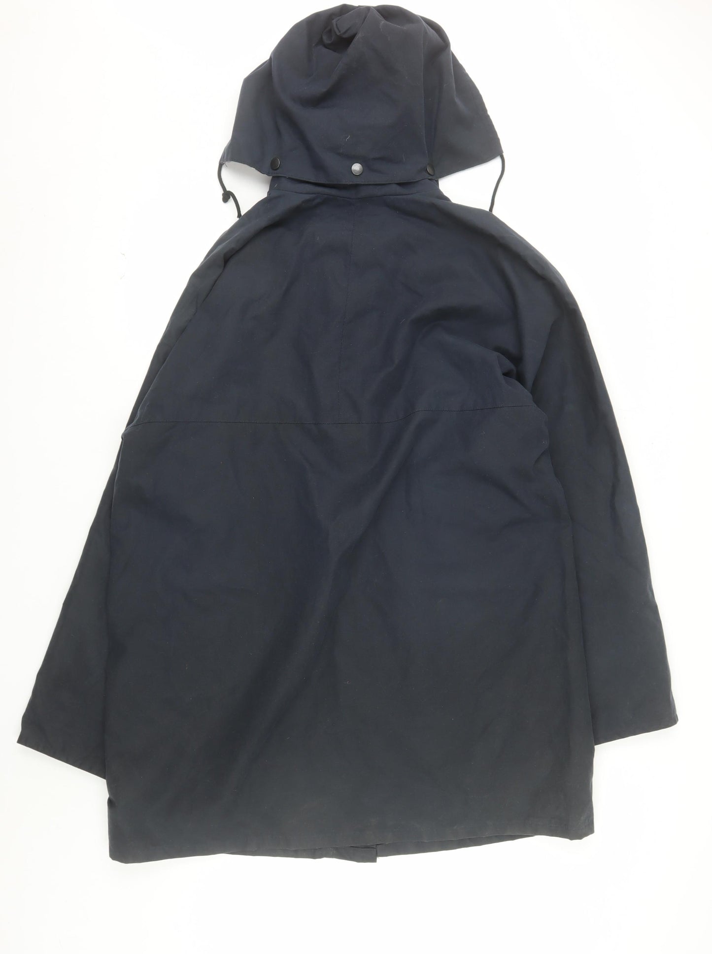 Avoca Men's Blue L Hooded Cotton Rain Coat with Pockets