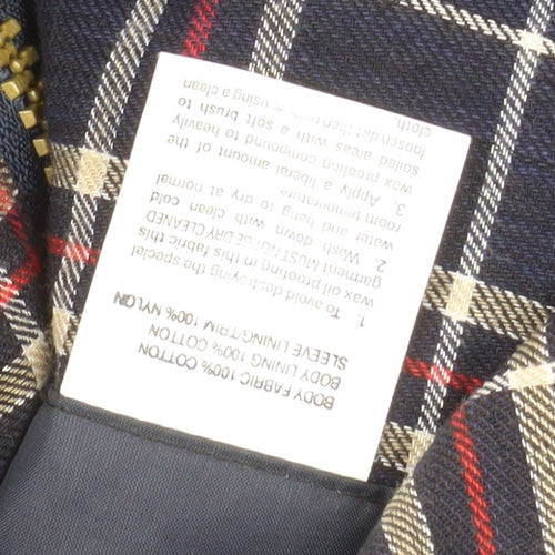 Avoca Men's Blue L Hooded Cotton Rain Coat with Pockets