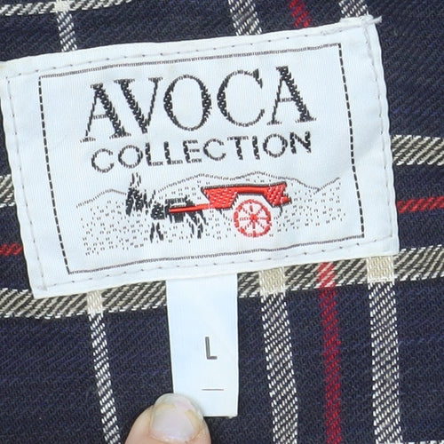 Avoca Men's Blue L Hooded Cotton Rain Coat with Pockets