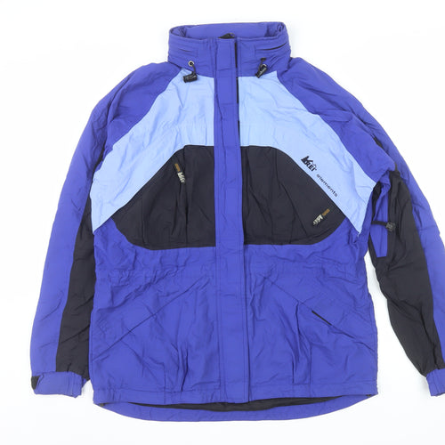 REI Women's Blue Ski Jacket Size M Waterproof Hooded Outdoor Coat