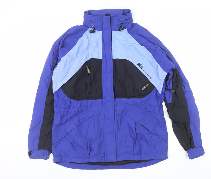 REI Women's Blue Ski Jacket Size M Waterproof Hooded Outdoor Coat