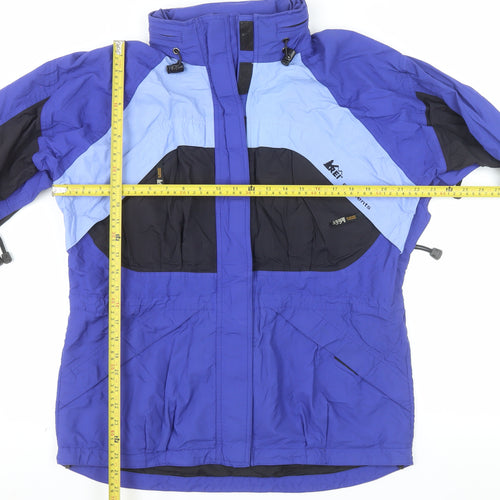 REI Women's Blue Ski Jacket Size M Waterproof Hooded Outdoor Coat