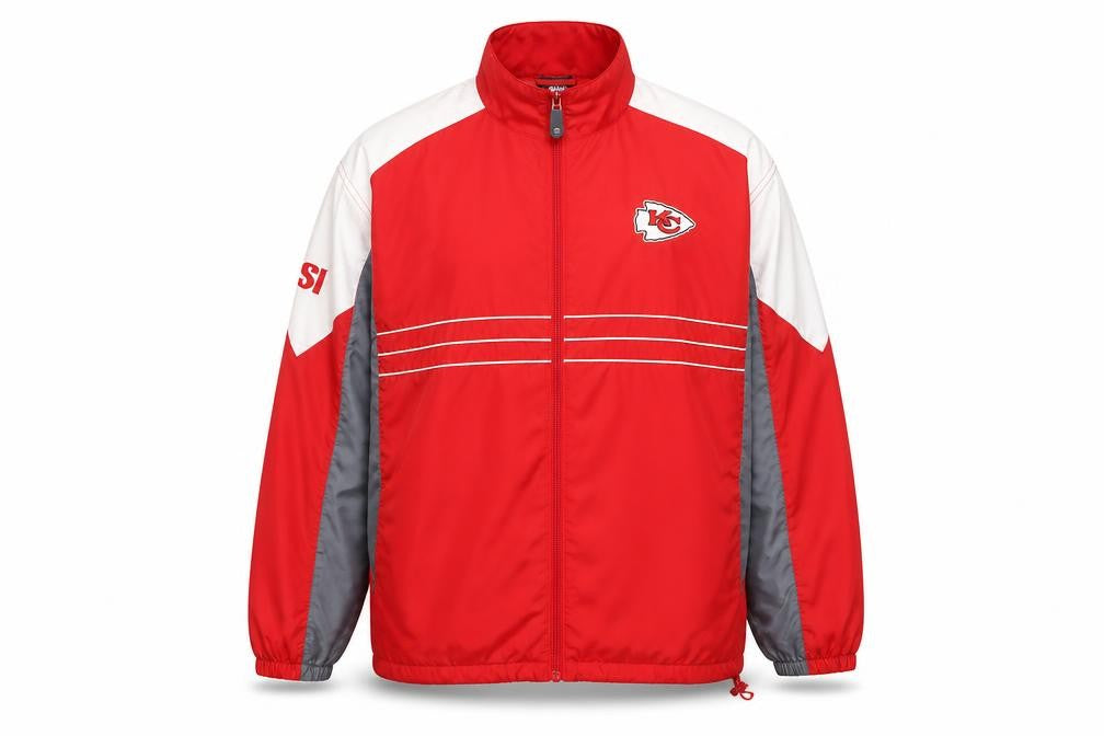 Front view of Reebok NFL Team Apparel Men's XL Red Track Jacket