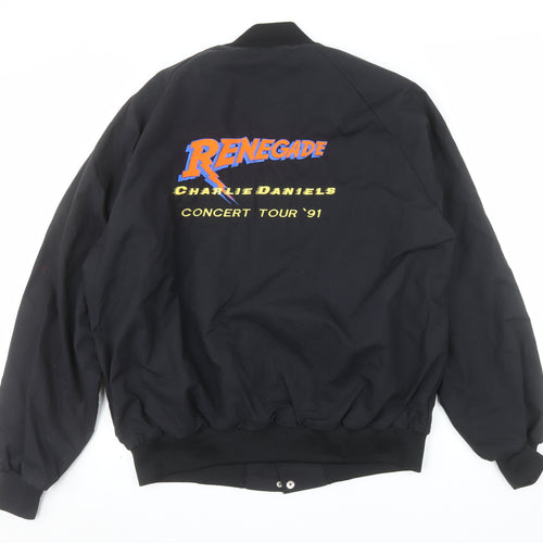 Taylor Jackets Men’s Black XL Varsity Bomber Music Tour Jacket
