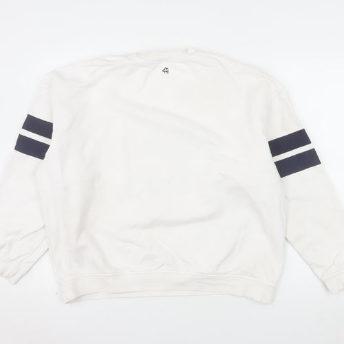 4th & Reckless Unisex White Sports Club Cotton Sweatshirt M