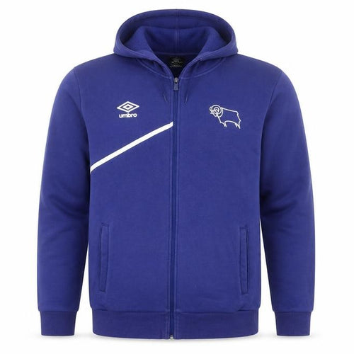 Umbro Men's Blue XL Full Zip Hoodie Derby Logo Sportswear