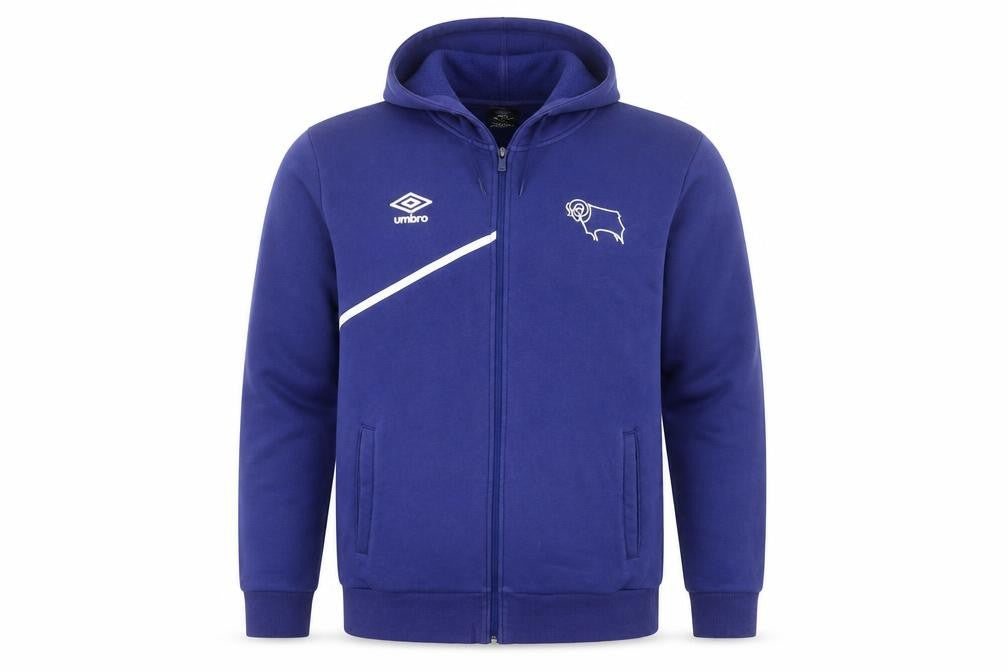 Umbro Men's Blue XL Full Zip Hoodie Derby Logo Sportswear