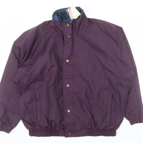 Summit by Trimark Men's Purple XXL Nylon Bomber Jacket
