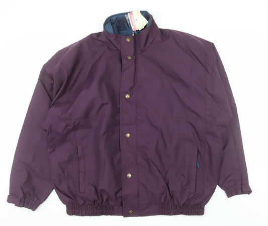 Summit by Trimark Men's Purple XXL Nylon Bomber Jacket
