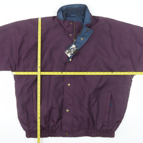 Summit by Trimark Men's Purple XXL Nylon Bomber Jacket