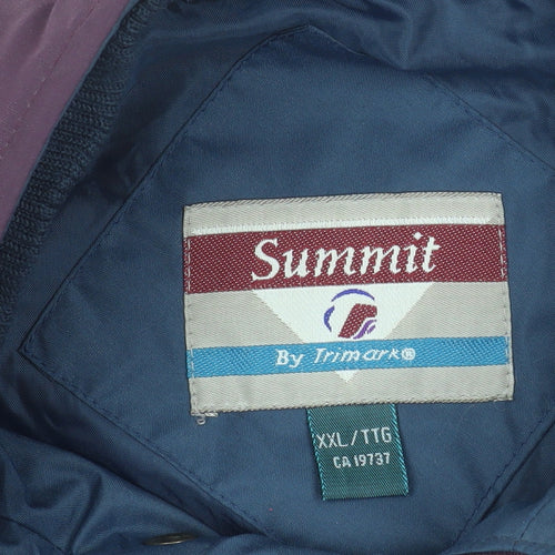 Summit by Trimark Men's Purple XXL Nylon Bomber Jacket