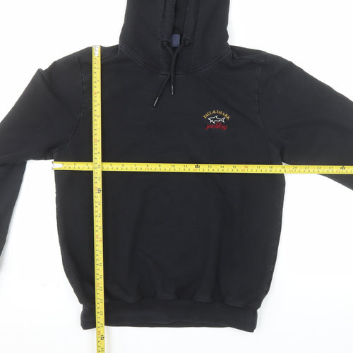 Paul & Shark Men’s Black Pullover Hoodie M Embroidered Yachting Cotton