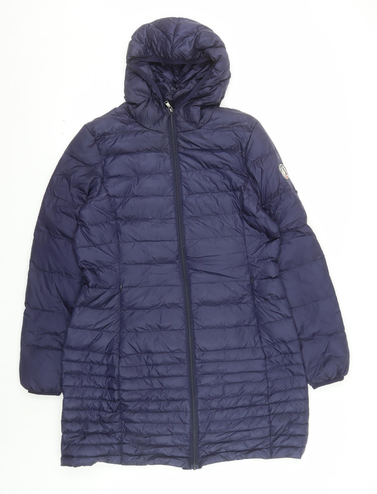 Harvey & Jones Women's Blue Size 12 Hooded Puffer Jacket