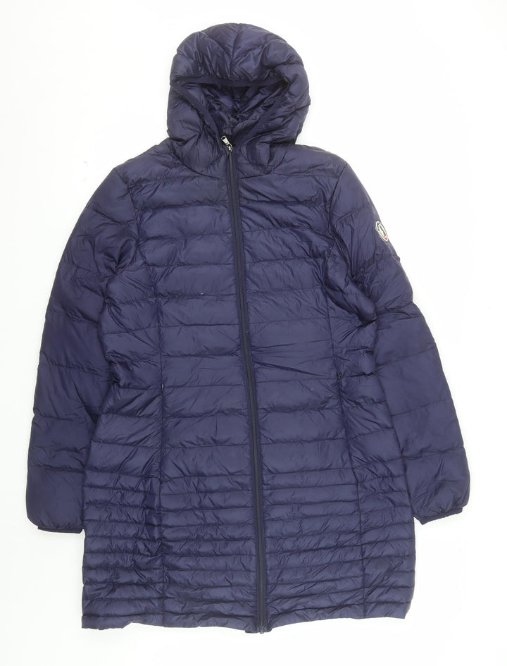 Harvey & Jones Women's Blue Size 12 Hooded Puffer Jacket