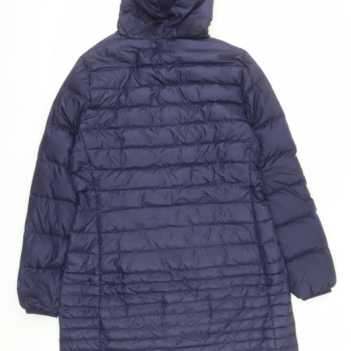 Harvey & Jones Women's Blue Size 12 Hooded Puffer Jacket