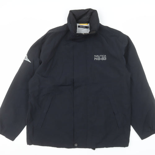 Nautica Men’s Blue NS-83 Puffer Jacket L Nylon Windproof