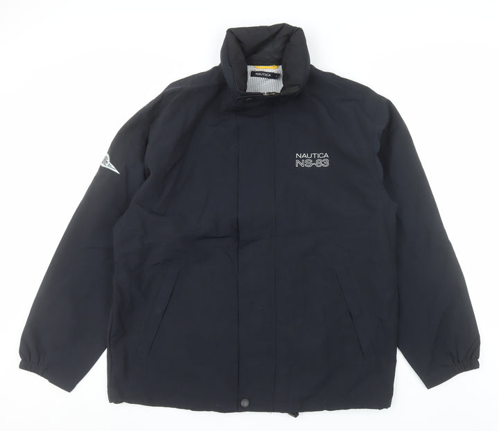 Nautica Men’s Blue NS-83 Puffer Jacket L Nylon Windproof