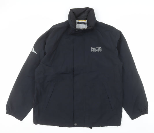 Nautica Men’s Blue NS-83 Puffer Jacket L Nylon Windproof