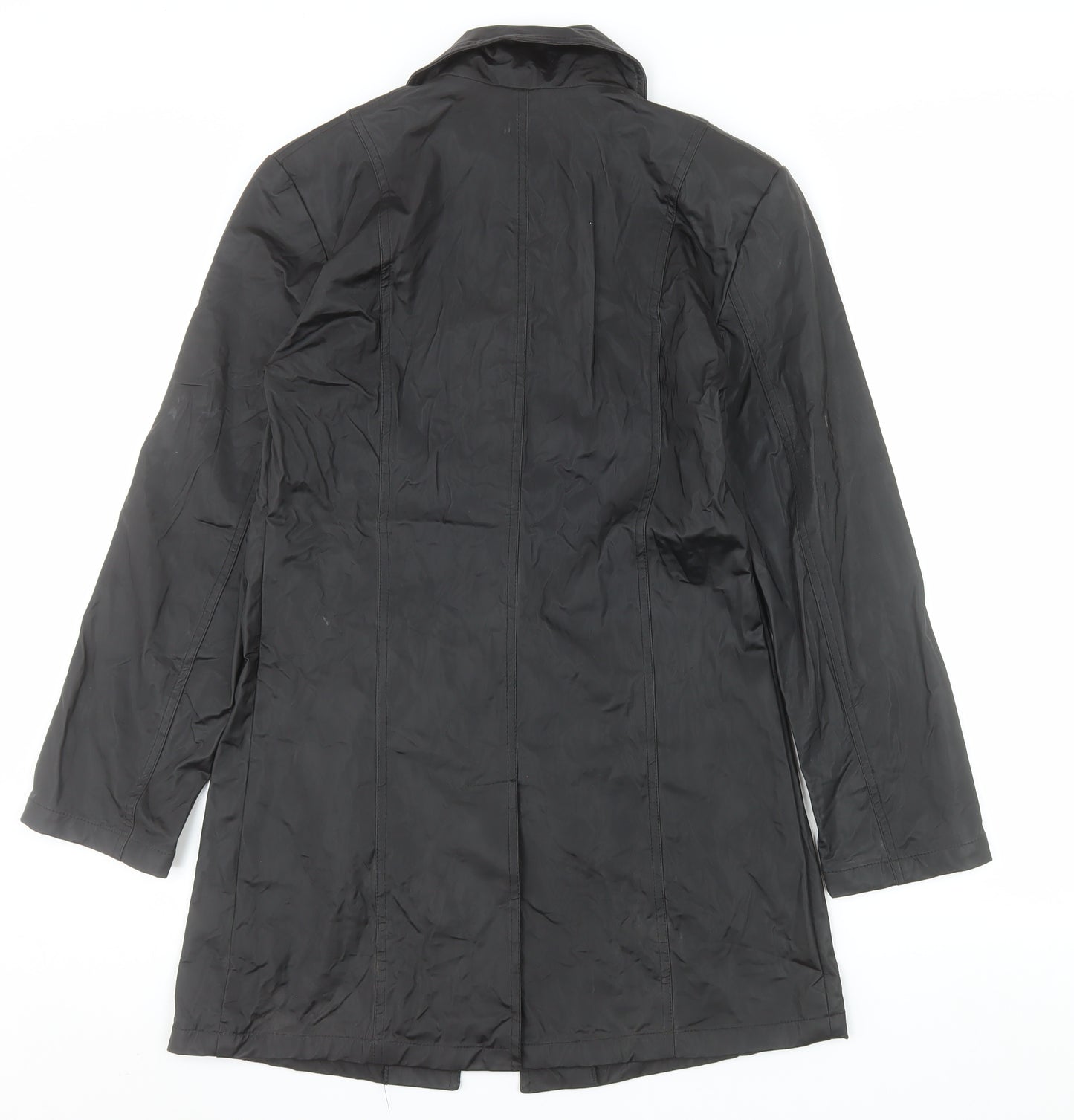 Rampage Womens Black Long Rain Coat Medium Water Resistant