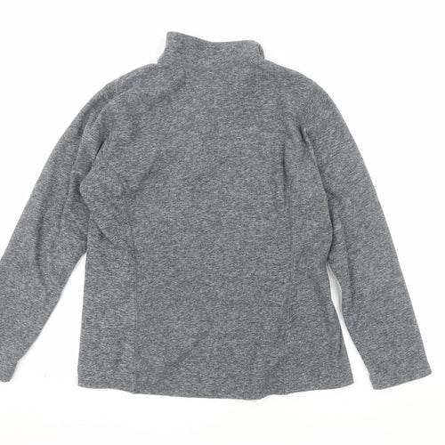 Eddie Bauer Women's Grey 1/4 Zip Pullover Sweatshirt M Polyester