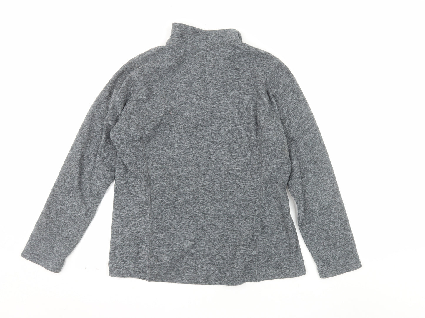 Eddie Bauer Women's Grey 1/4 Zip Pullover Sweatshirt M Polyester