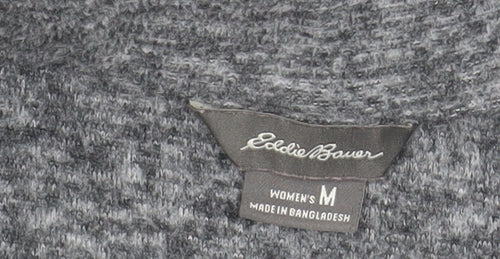 Eddie Bauer Women's Grey 1/4 Zip Pullover Sweatshirt M Polyester