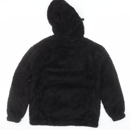 Aeropostale Womens Black Fleece Hoodie Size S Pullover Hooded Sweatshirt