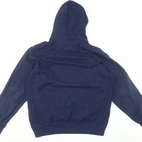 Uniqlo Men's Blue L Pullover Hoodie Long Sleeve Cotton Blend