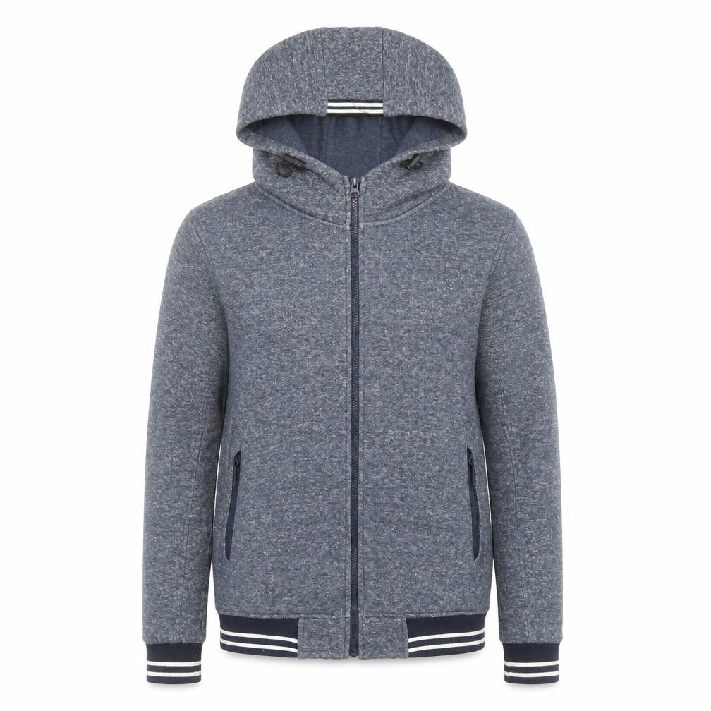 Universal Traveller Men's Blue Full Zip Hoodie XS Fleece Cotton Blend