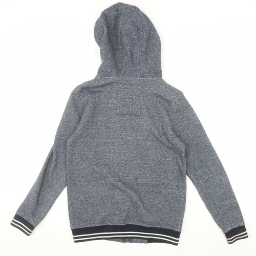 Universal Traveller Men's Blue Full Zip Hoodie XS Fleece Cotton Blend