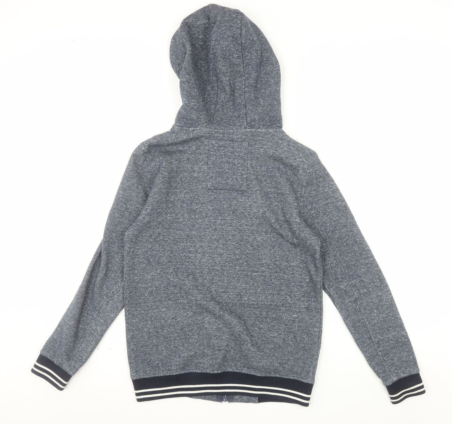 Universal Traveller Men's Blue Full Zip Hoodie XS Fleece Cotton Blend