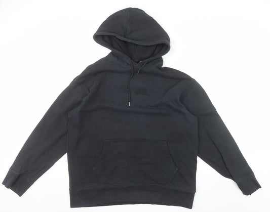 Levi's Men's Black Pullover Hoodie L Logo Fleece Sweatshirt