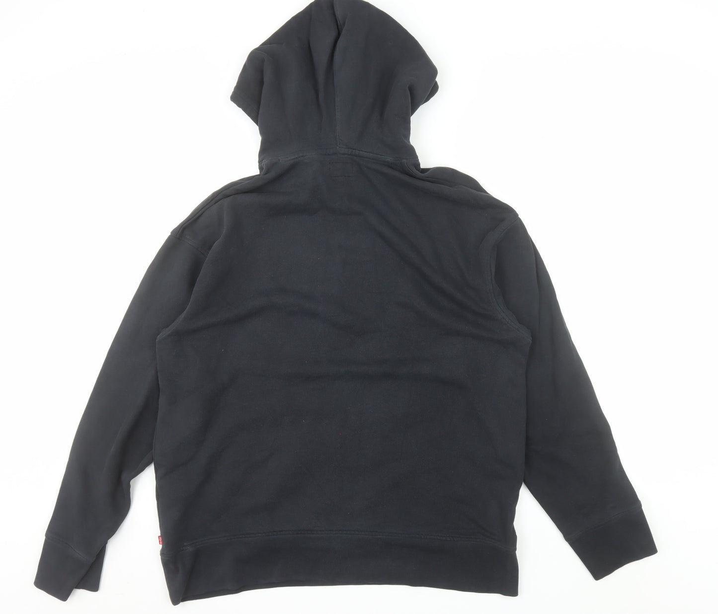 Levi's Men's Black Pullover Hoodie L Logo Fleece Sweatshirt