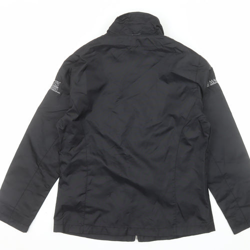 North End Womens Black Lightweight Nylon Zip Jacket Size S
