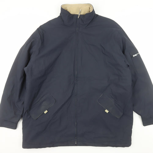 Parents Legend Men's Blue XL Parka Coat Full Zip Lined Water Resistant