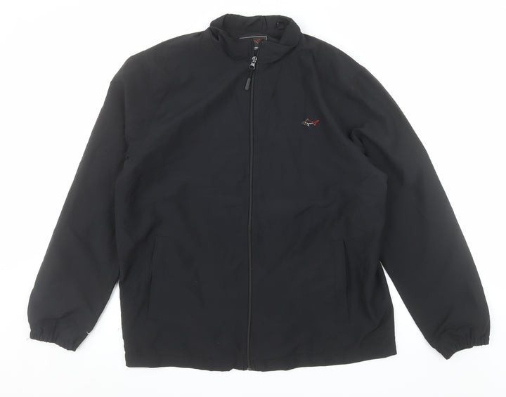 Greg Norman Men's Black M Basic Golf Jacket Full Zip Lightweight