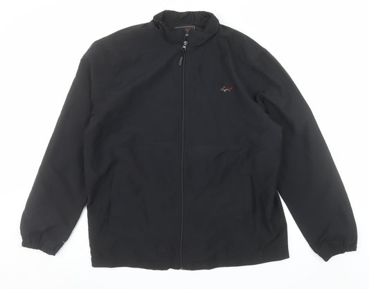 Greg Norman Men's Black M Basic Golf Jacket Full Zip Lightweight