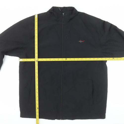 Greg Norman Men's Black M Basic Golf Jacket Full Zip Lightweight